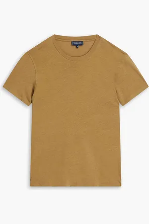 Frescobol Carioca Lucio cotton and linen-blend jersey T-shirt - Green - XL