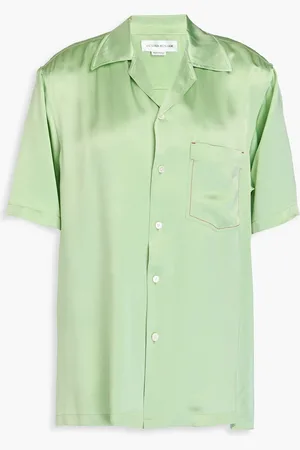 Victoria Beckham Satin shirt - Green - UK 8