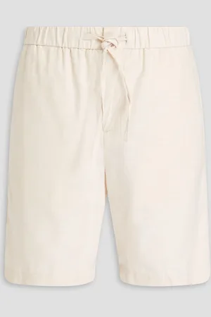 Frescobol Carioca Felipe linen and cotton-blend drawstring chino shorts - White - 32