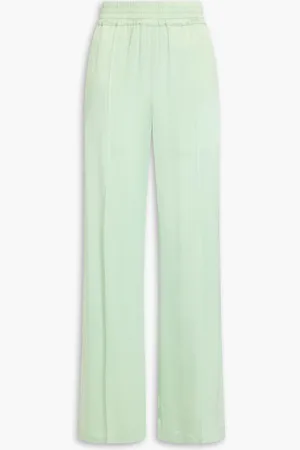 Victoria Beckham Satin wide-leg pants - Green - UK 8