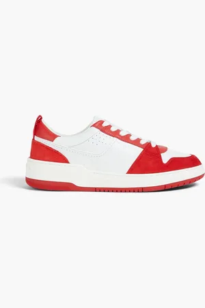 Salvatore Ferragamo Dennis suede and leather sneakers - - US 10.5
