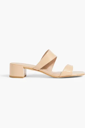 Stuart Weitzman Miami 35 patent-leather mules - Neutral - EU 39