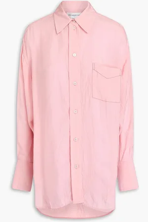 Victoria Beckham Crinkled twill shirt - Pink - UK 10