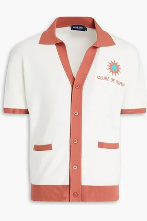 Frescobol Carioca Romero embroidered cotton cardigan - Orange - L