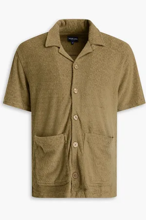 Frescobol Carioca Paco cotton-terry jacquard shirt - Green - XL