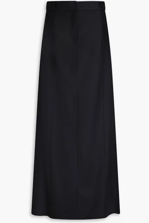 Victoria Beckham Twill and crepe maxi skirt - - UK 6