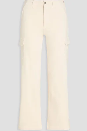 Paige Carly cropped high-rise cargo jeans - White - 24