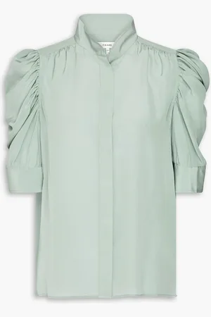 Frame Gillian silk crepe de chine blouse - Green - XS