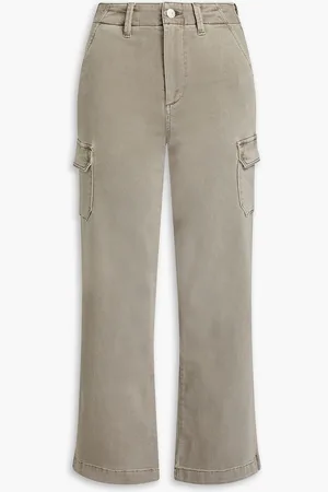 Paige Carly cropped high-rise cargo jeans - Neutral - 25