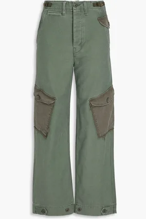 Mother The G.I. Jane cotton-canvas cargo pants - Green - 28