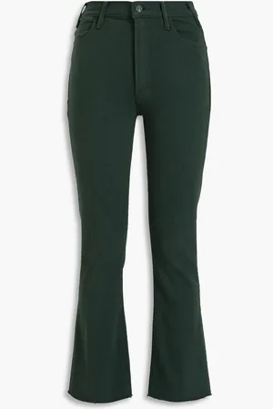 Mother The Hustler high-rise kick-flare jeans - Green - 24