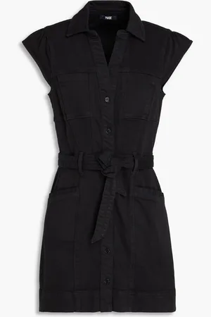 Paige Jaxsyn belted denim mini shirt dress - - US 0