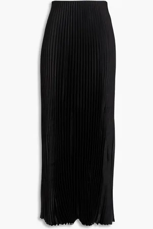 Frame Pleated satin-crepe maxi skirt - - XS