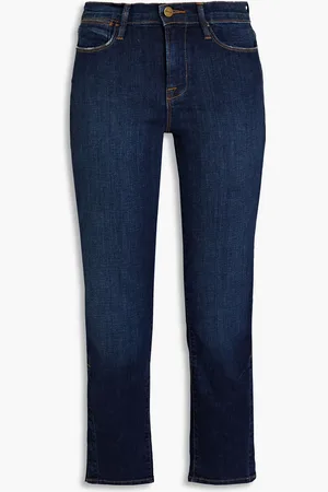Frame Le High Straight cropped high-rise straight-leg jeans - Blue - 26