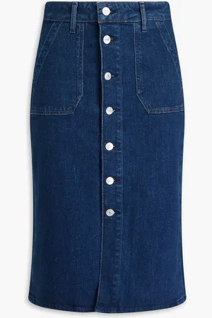 Paige Meadow denim midi skirt - Blue - 27