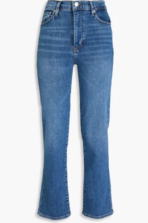 Frame Le Sleek Straight faded high-rise straight-leg jeans - Blue - 23