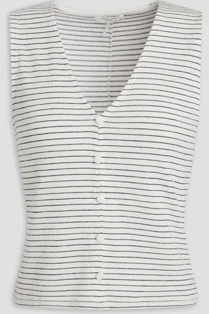 RAG&BONE Striped knitted top - White - XS