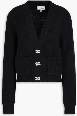 Ganni Ribbed-knit cardigan - - XXXL