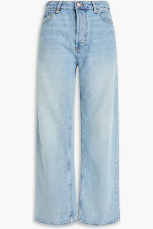 Ganni Faded high-rise straight-leg jeans - Blue - 26W/ 34L