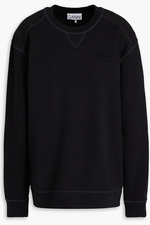 Ganni Embroidered French cotton-terry sweatshirt - - XXS/XS