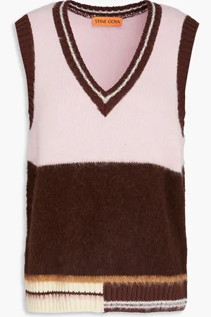 STINE GOYA Striped knitted vest - Pink - M