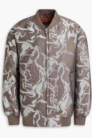 STINE GOYA Oversized metallic brocade bomber jacket - Neutral - XL