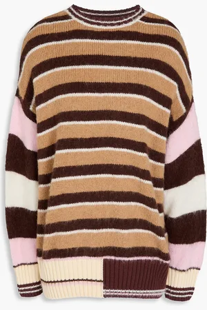 STINE GOYA Striped knitted sweater - Brown - M