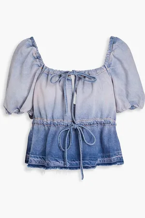 Ganni Dégradé denim top - Blue - DE 32