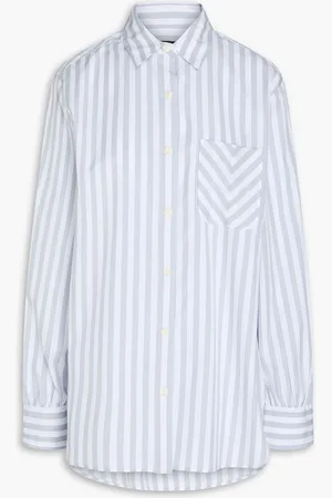 RAG&BONE Maxine striped cotton-poplin shirt - Gray - L