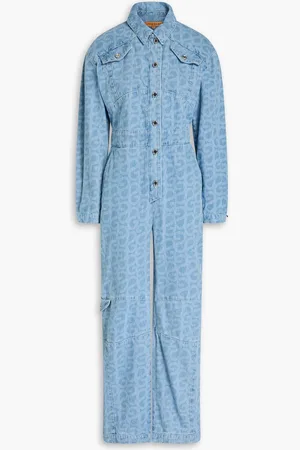 STINE GOYA Louisiana printed denim jumpsuit - Blue - S