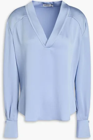 Simkhai Satin-crepe blouse - Blue - US 10