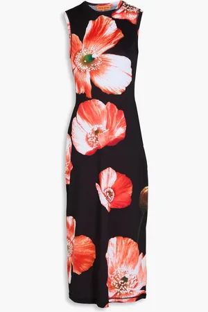 STINE GOYA Floral-print stretch-jersey midi dress - - XL/XXL