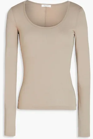 RAG&BONE Shaw cotton and modal-blend jersey top - Neutral - XS