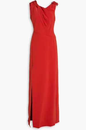 STINE GOYA Knotted crepe maxi dress - Red - XL