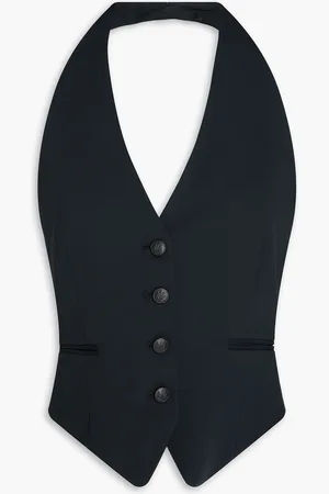 RAG&BONE Ethel crepe halterneck vest - - US 12