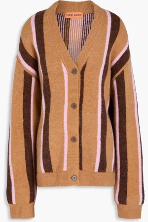 STINE GOYA Striped jacquard-knit cardigan - Brown - M