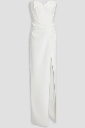Marchesa Notte Strapless twisted stretch-crepe maxi dress - - US 4