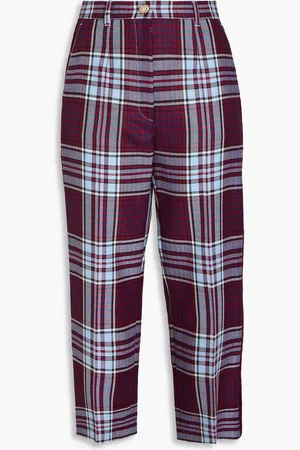 Dolce & Gabbana Checked wool-blend tweed straight-leg pants - - IT 38