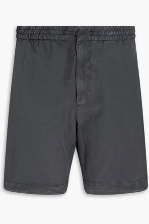 OFFICINE GENERALE Phil Lyocell, linen and cotton-blend shorts - Gray - IT 46
