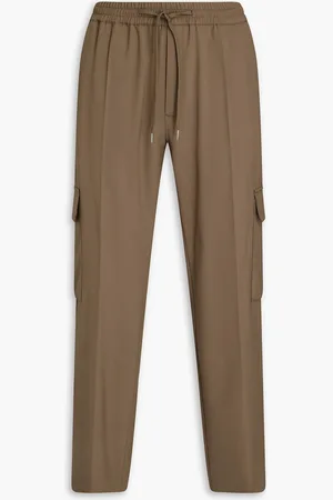 Sandro Tapered crepe cargo pants - Green - FR 36