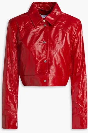 IRO Cropped crinkled leather jacket - - FR 38