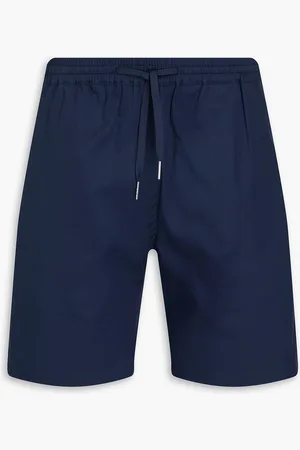 Sandro Cotton-blend twill shorts - Blue - FR 36