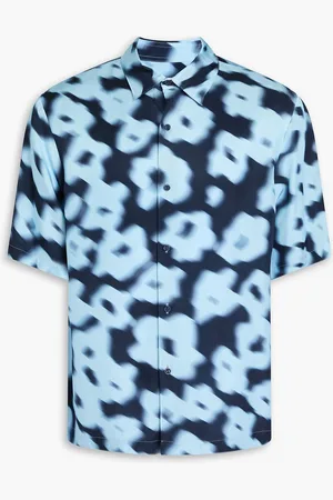 Sandro Printed satin shirt - Blue - M