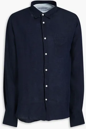 OFFICINE GENERALE Benoit linen shirt - Blue - S