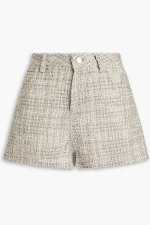 IRO Linen-blend tweed shorts - Neutral - FR 38