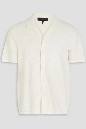 RAG&BONE Avery cotton-blend terry shirt - White - L