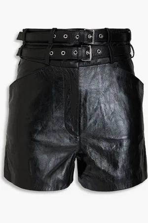 IRO Lelim belted leather shorts - - FR 34