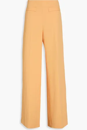 Sandro Piqué wide-leg pants - Yellow - FR 36