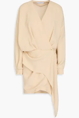 IRO Crepe wrap dress - Neutral - FR 34