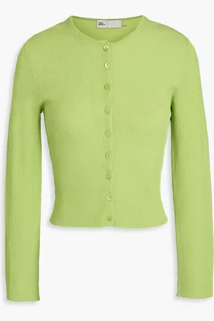 Tory Burch Ribbed-knit cardigan - Green - M